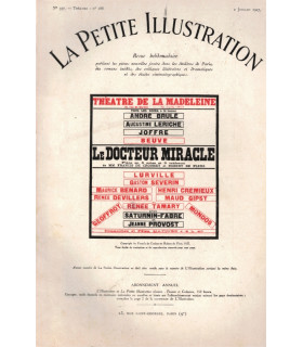 Le docteur miracle, Francis de Croisset, acteurs Saturnin-Fabre, André Brûlé - La Petite Illustration Théâtre n°188 1927