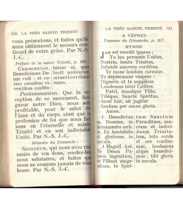 Paroissien romain, offices des Dimanches et des principales fêtes, Maison Mame Tours, 1956 - missels, reliure cuir