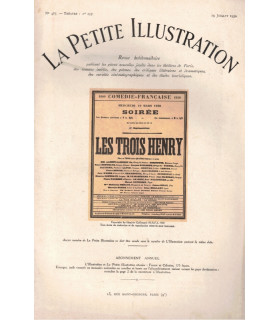 Les trois Henry, André Lang, Comédie-Française, acteur Madeleine Renaud - La Petite Illustration Théâtre n°257 1930