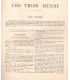 Les trois Henry, André Lang, Comédie-Française, acteur Madeleine Renaud - La Petite Illustration Théâtre n°257 1930