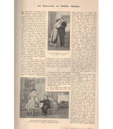 La traversée, Alfred Capus, acteurs Henry Roussel, Maille,  - La Petite Illustration Théâtrale n°28 1920
