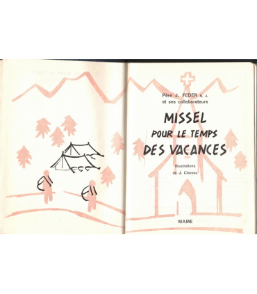 Missel pour le temps des vacances, Père Feder, 1964 - éducation religieuse jeunesse,