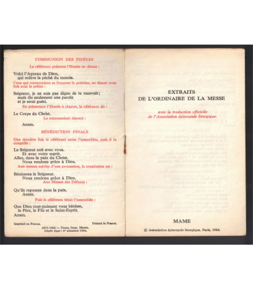 Missel pour le temps des vacances, Père Feder, 1964 - éducation religieuse jeunesse,
