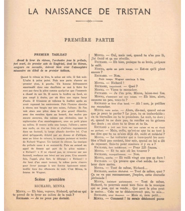 La naissance de Tristan, Georges Delaquys, acteurs Samson Fainsilber, Jeanne Boitel, - La Petite Illustration Théâtre n°406 1937