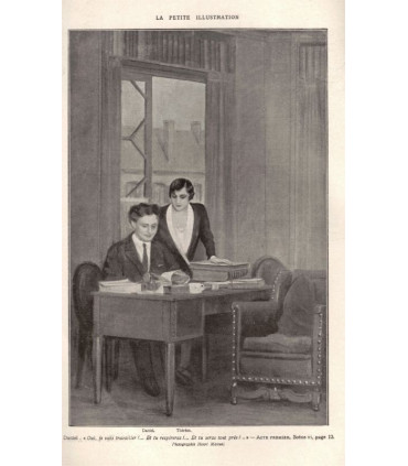 La déserteuse, Maurice Rostand, acteurs Saturnin Fabre, Marie Valsamaki  - La Petite Illustration Théâtre n°173 1926