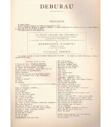 Debureau, Sacha Guitry, acteurs Yvonne Printemps, Sacha Guitry - La Petite Illustration Théâtre n°230 1929