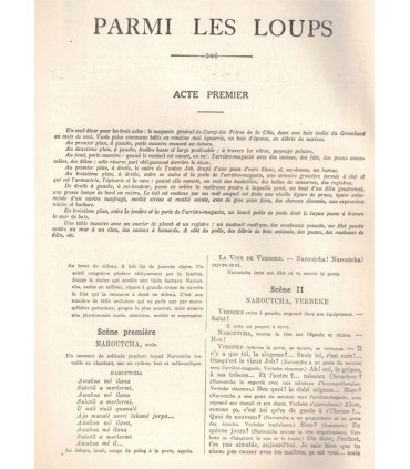 Parmi les loups, Georges Toudouze, acteurs Fernand Charpin, Firmin Gémier,  - La Petite Illustration Théâtre n°172 1926