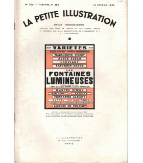 Les fontaines lumineuses, Georges Berr, acteurs Saturnin Fabre, Louvigny - La Petite Illustration Théâtre n°387 1936