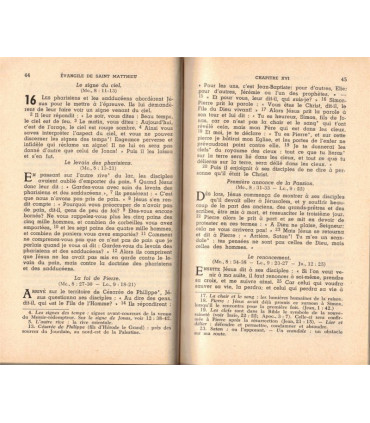 Les Saints Evangiles tirés du Nouveau Testament, traduction des Moines de Maredsous, Belgique, 1958 - catholicisme,