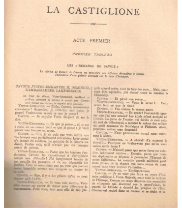 La Castiglione, Régis Gignoux, acteurs Ganna Walska, Romain Bouquet - La Petite Illustration Théâtre n°235 1929