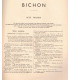 Bichon, Jean de Létraz, acteurs Marguerite Deval, Victor Boucher  - La Petite Illustration Théâtre n°383 1936