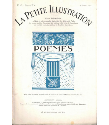 Poèmes Pierre Benoit, Maurice Rostand, Franc-Nohain, Pierre de Nolhac - La Petite Illustration poésies n°4 1931
