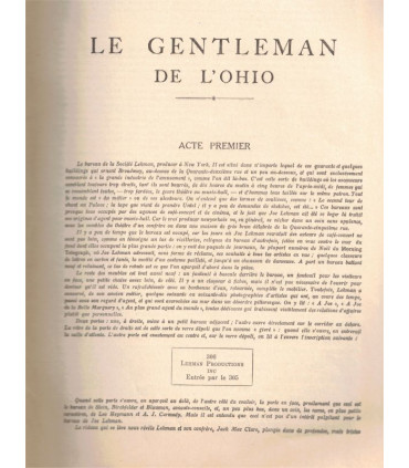 Le gentleman de l'Ohio, George Kaufman, Longacre Theatre New York, théâtre Etats-Unis - La Petite Illustration Théâtre 190 1927