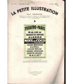 Noix de coco, Marcel Achard, acteurs Raimu, Ginette Leclerc - La Petite Illustration Théâtre N°394 1936
