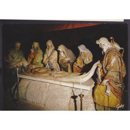 Verteuil, église, mise au tombeau - carte postale, Charente 16, sculpture, église, GABY