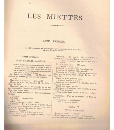 Les miettes, L'élastique, Edmond Sée, Comédie-Française, acteur Denis d'Inès - La Petite Illustration Théâtre N°260 1930