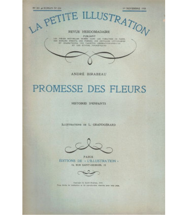 Promesse des fleurs, histoires d'enfants, André Birabeau - littérature jeunesse, La Petite Illustration Roman N°224 1930