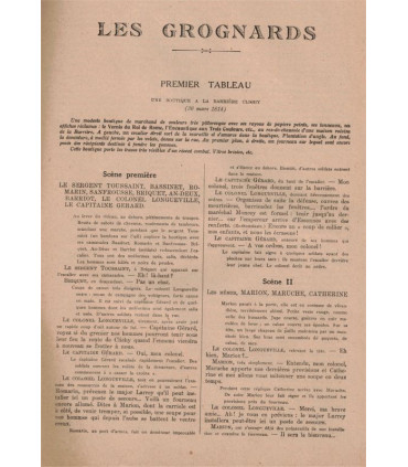 Les grognards, G. Lenotre et Henri Cain, acteur Augustine Leriche  - La Petite Illustration Théâtrale N°37 1921