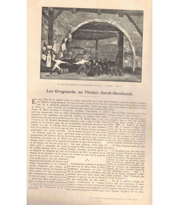 Les grognards, G. Lenotre et Henri Cain, acteur Augustine Leriche  - La Petite Illustration Théâtrale N°37 1921