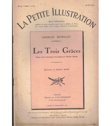 Les trois Grâces, Georges Rivollet - chronique du Premier Empire, roman populaire, La Petite Illustration Roman n°102 1925