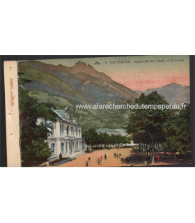 Cauterets Pierrefitte en couleurs, Cauterets, Esplanade des Oeufs et le Casino - carte postale dép 65 Hautes-Pyrénées