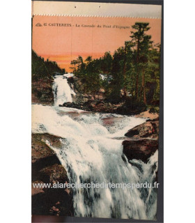Cauterets Pierrefitte en couleurs, Cauterets, la cascade du Pont d'Espagne - carte postale dép 65 Hautes-Pyrénées