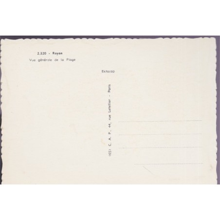 Royan, vue générale de la plage - carte postale, Charente Maritime 17, Cap
