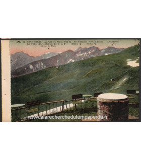 Cauterets Pierrefitte en couleurs, Cauterets,  au col du Riou, table d'orientation du T.C.F. - carte postale 65 Hautes-Pyrénées