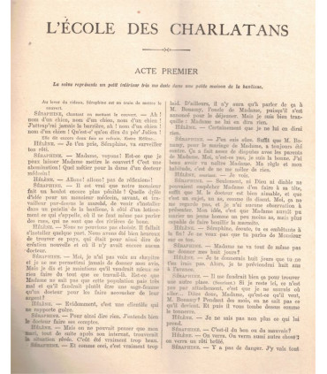 L'école des charlatans, Tristan Bernard, acteur Francoeur - La Petite Illustration Théâtre 259 1930