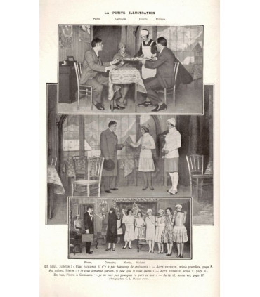 Au clair de la lune, Jehan Bouvelet, acteurs Maurice Lagrenée, Suzanne Nivette  - La Petite Illustration Théâtre 244 1929