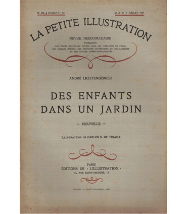 Des enfants dans un jardin, André Lichtenberger - littérature jeunesse, roman populaire, La Petite Illustration Roman n°151 1927