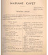Madame Capet, Marcelle-Maurette, acteurs Marguerite Jamois, Georges Vitray   - La Petite Illustration Théâtre N°433 1938