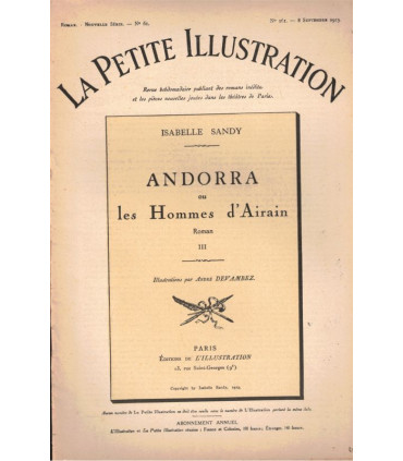 Andorra ou les Hommes d'Airain, T3 et T4, Isabelle Sandy - roman populaire, La Petite Illustration Roman N°61 et N°62 1923