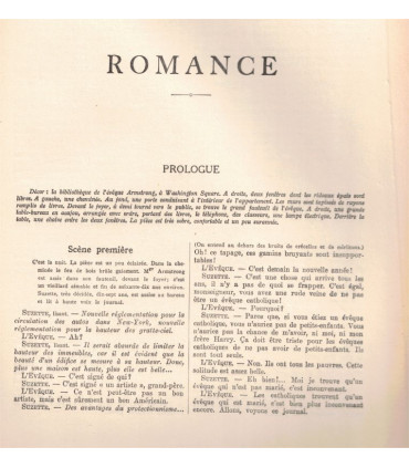 Romance, Robert de Flers, Edward Sheldon, acteurs Pauline Carton, Madeleine Soria - La Petite Illustration Théâtre N°168 1926