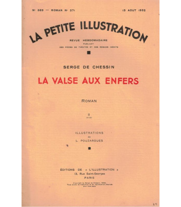 La valse aux enfers, T2, Serge de Chessin -  roman populaire, La Petite Illustration Roman n°271 1932