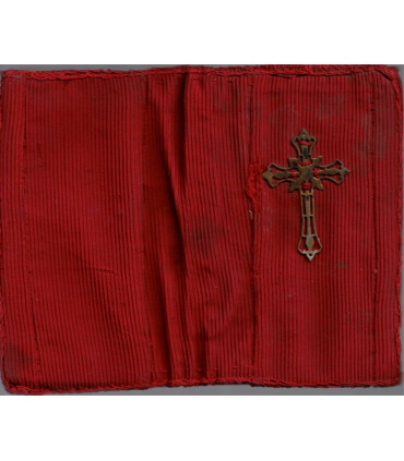 Petit recueil de prières et de cantiques pour le catéchisme de Première Communion, Abbé Saurin 1913 - avec croix en laiton