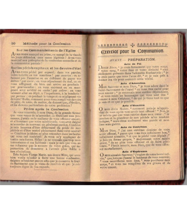 Petit recueil de prières et de cantiques pour le catéchisme de Première Communion, Abbé Saurin 1913 - avec croix en laiton