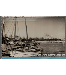 Espagne, Majorque, le port - timbre Espagne Espana Franco 1955 Correos 1 pta orange - cartes postales