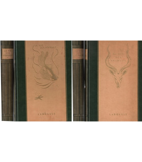 La vie des animaux, Léon Bertin, Tome 1 ET tome 2, 1950 -  animaux sauvages, zoologie, encyclopédie Larousse