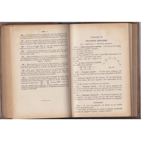 Géométrie enseignement primaire supérieur 1937, Béché - manuels mathématiques