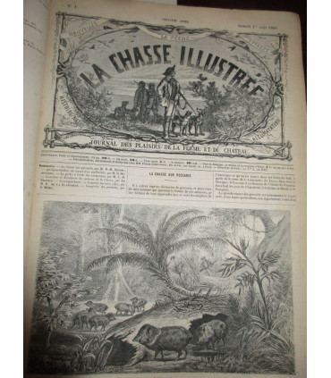 La Chasse Illustrée, journal des plaisirs de la ferme et du château 1868-1869 2e année - journaux anciens, animaux,