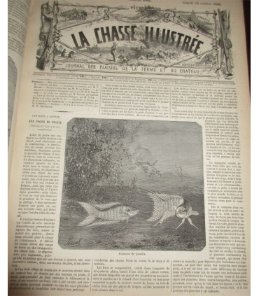 La Chasse Illustrée, journal des plaisirs de la ferme et du château 1869-1870 3e année - journaux anciens, animaux,
