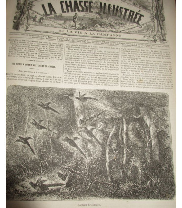 La Chasse Illustrée, journal des plaisirs de la ferme et du château 1869-1870 3e année - journaux anciens, animaux,