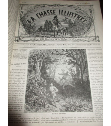 La Chasse Illustrée, journal des plaisirs de la ferme et du château 1867-1868 1e année, avec n° Spécimen du 14 juil 1867 -