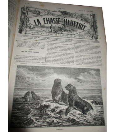 La Chasse Illustrée, journal des plaisirs de la ferme et du château 1868-1869 2e année - journaux anciens, animaux,