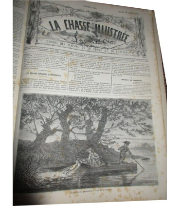 La Chasse Illustrée, journal des plaisirs de la ferme et du château 1868-1869 2e année - journaux anciens, animaux,