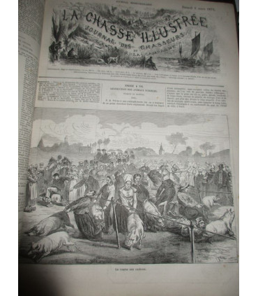 La Chasse Illustrée, journal des chasseurs et la Vie à la campagne 1875, 8e année - journaux anciens, animaux sauvages,