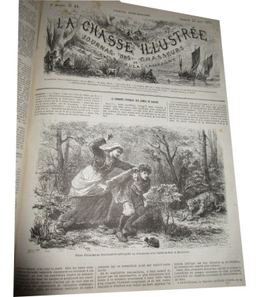La Chasse Illustrée, journal des chasseurs et la Vie à la campagne 1875, 8e année - journaux anciens, animaux sauvages,