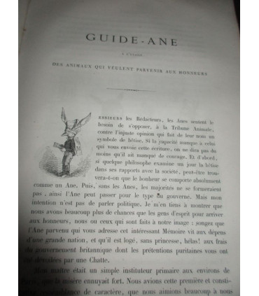 Vie publique et privée des animaux scènes de moeurs, 1ère partie et début 2e, P.J. Stahl, vignettes Grandville 1840-1841 - rare!
