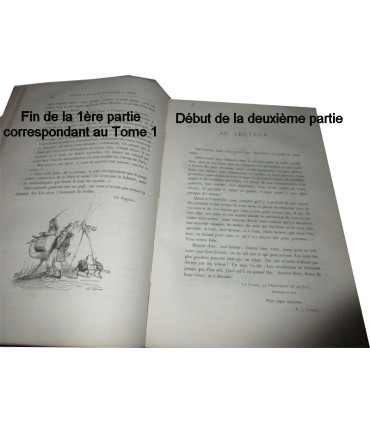 Vie publique et privée des animaux scènes de moeurs, 1ère partie et début 2e, P.J. Stahl, vignettes Grandville 1840-1841 - rare!